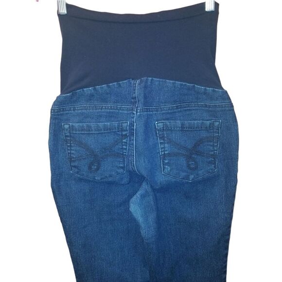 Indigo Blue Maternity Jeans Full Panel Petite Medium - Picture 3 of 7